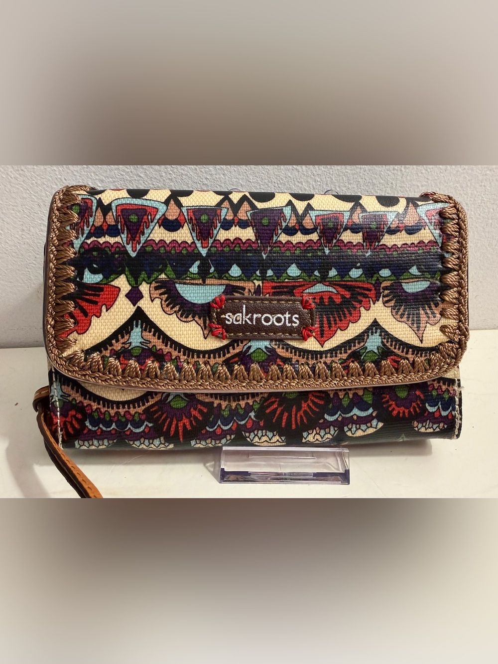 Sakroots trifold large colorful wallet